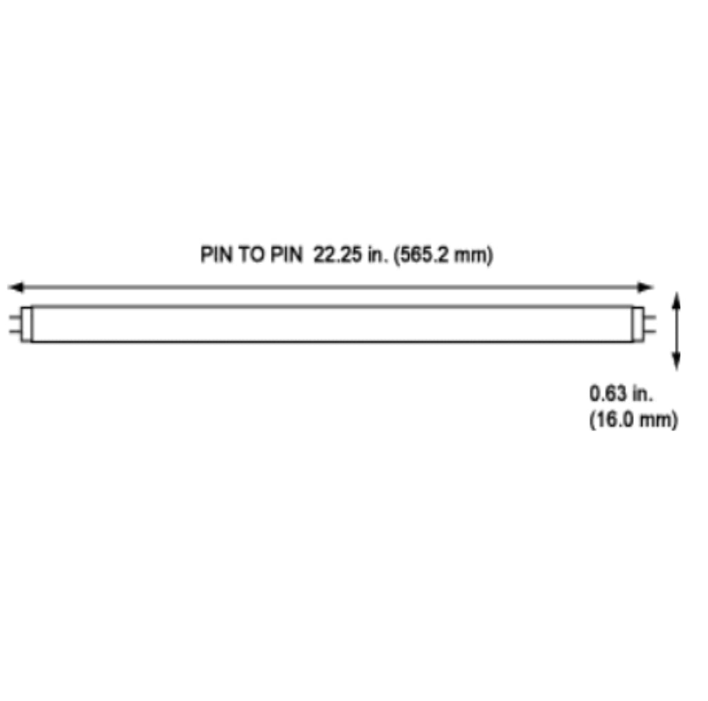 24 Inch 24W 5000K T5 Fluorescent Bulb G5 Bipin Base Pack of 6 S617051