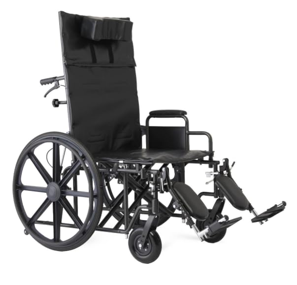 22 Inch Reclining Wheelchair with Elevating Leg Rests V543