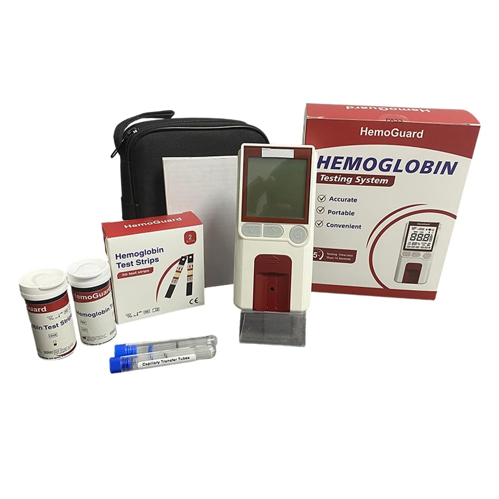Hemoglobin Test Meter Kit with 25 Strips and 25 Capillary Tubes K1809