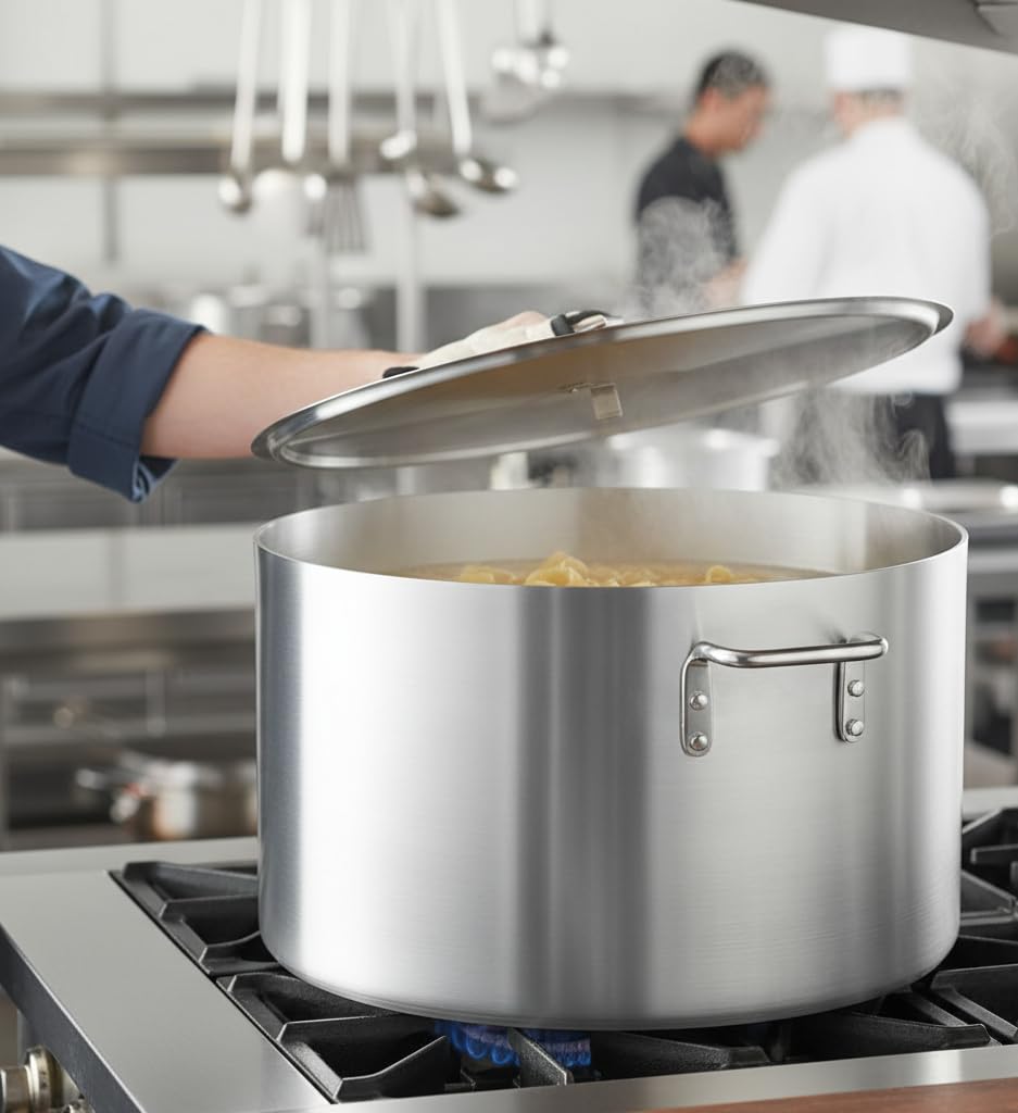 60 Qt Aluminum Sauce Pot with Cover O793