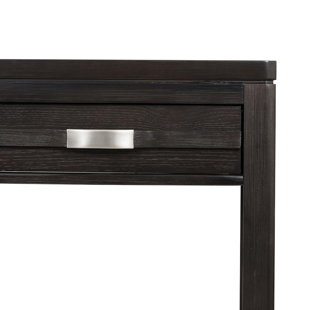 Two-Drawer Console Table with Metal Detailing and Oak Veneer O4130