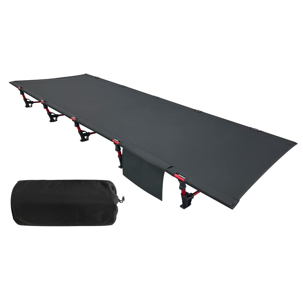 Portable Camping Cot Sleeping Cot Ultralight Backpacking Cot Bed Black R335945