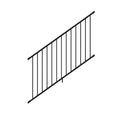 6 ft. x 42 in. Textured Black Aluminum Stair Rail Kit T84211