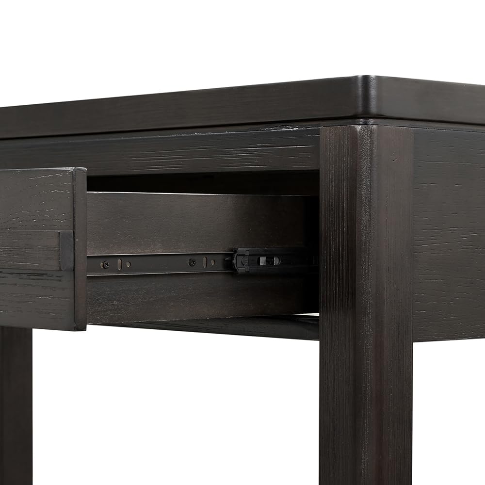 Two-Drawer Console Table with Metal Detailing and Oak Veneer O4130