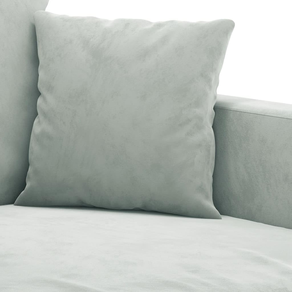 Light Grey Velvet 2-Seater Sofa with Metal Frame R105