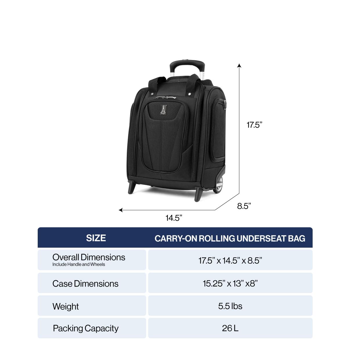 Black Softside Carry-On Underseat X9073