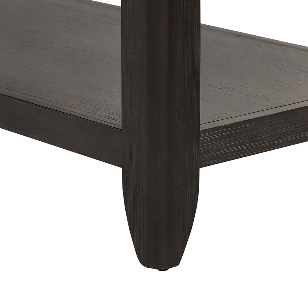 Two-Drawer Console Table with Metal Detailing and Oak Veneer O4130