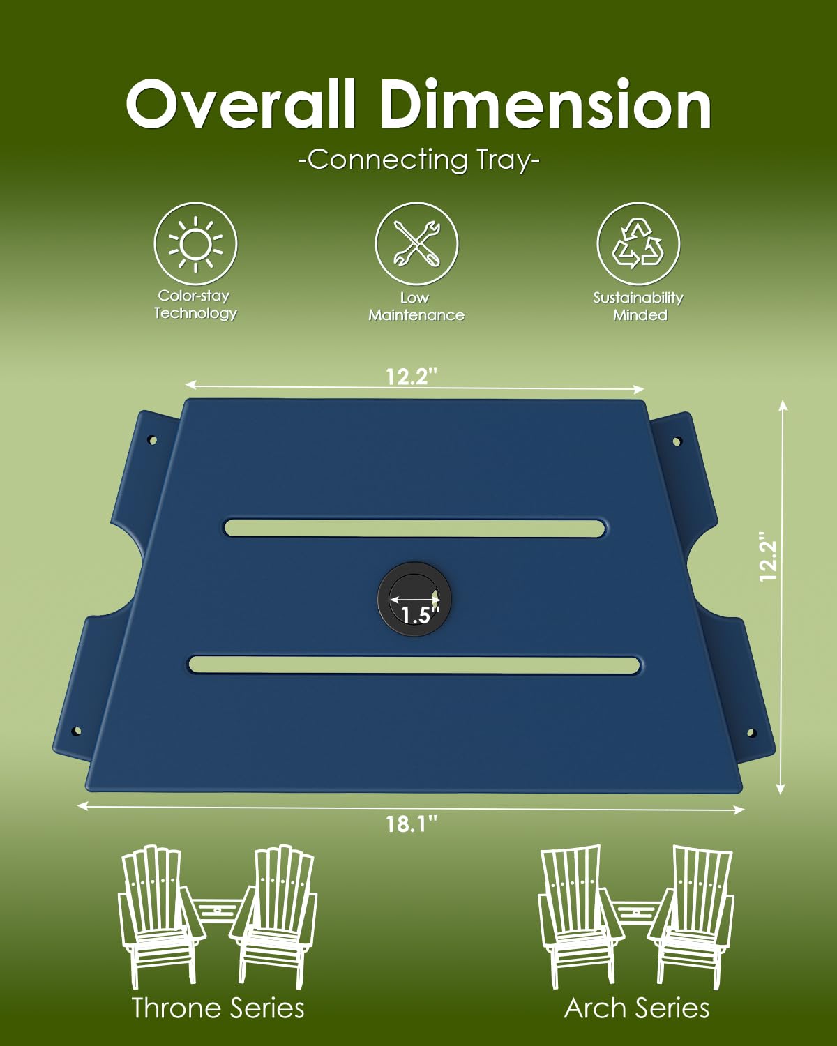 HDPE Plastic Table with Umbrella Hole P410049