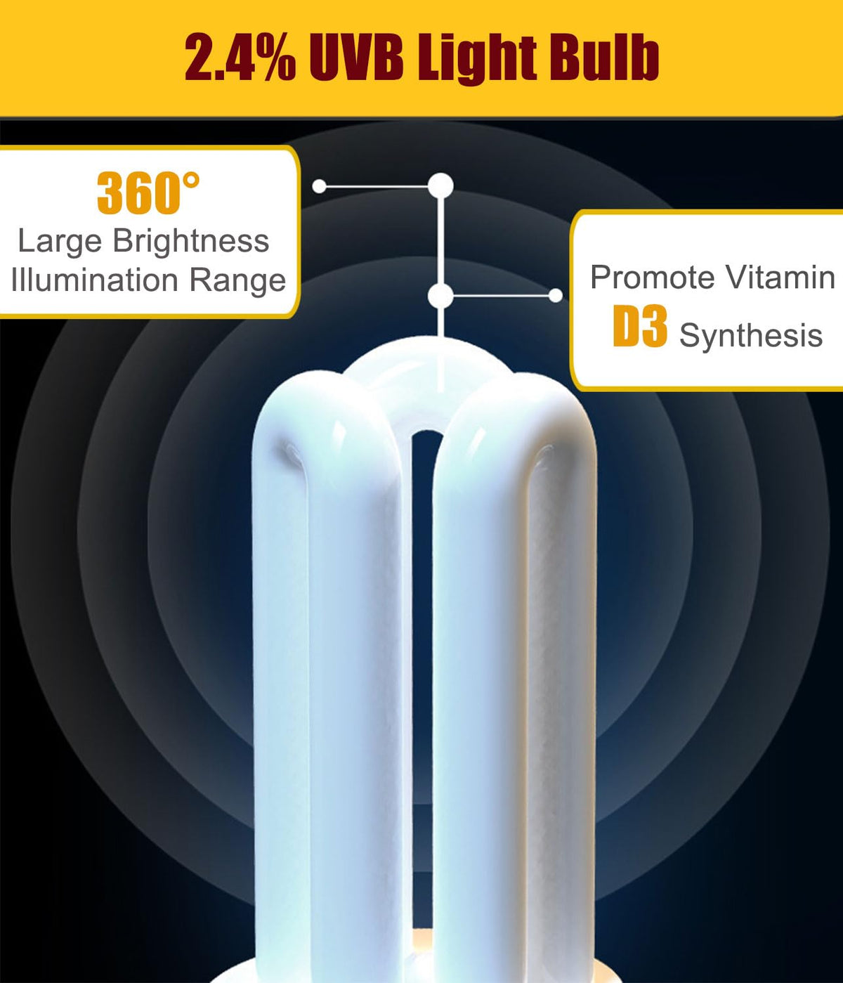 Bird Cage Light Fixture Combo Kit with 2.4 UVB UVA 20W Compact Fluorescent Bulb A4064
