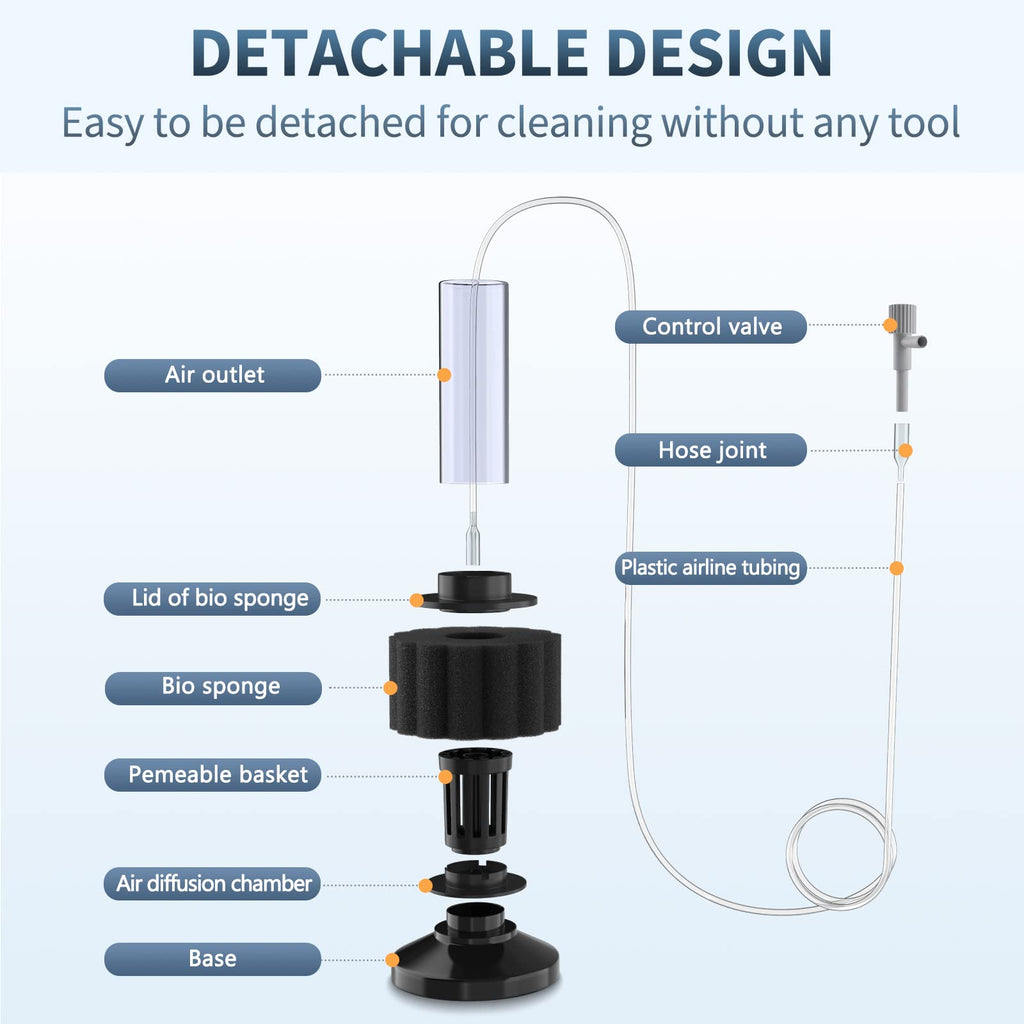 Aquarium Air Pump with Sponge Filter Kit W93266