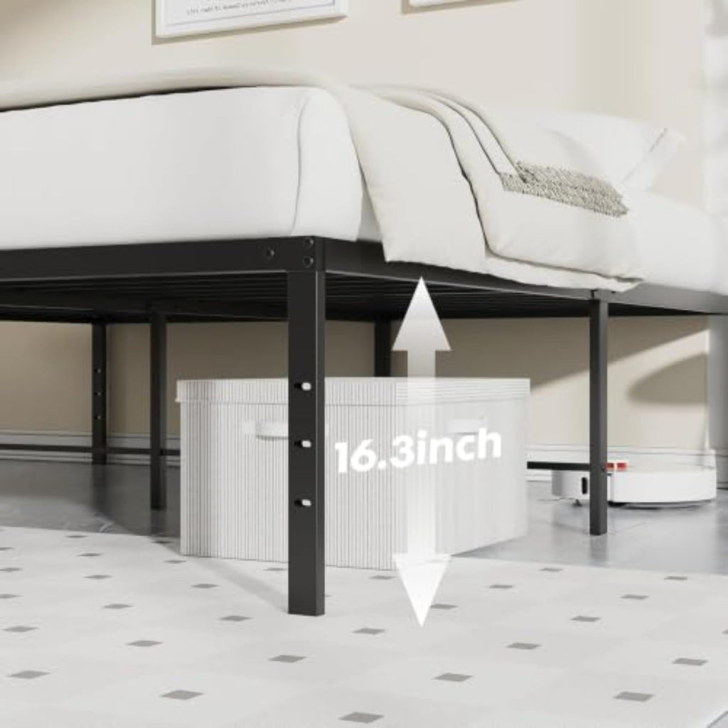 Queen 18 Inch Metal Platform Bed Frame O954162