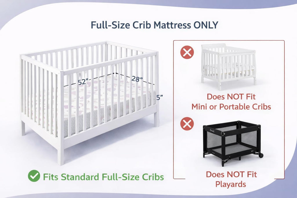 2-in-1 Breathable Spring Coil Crib & Toddler Mattress F74930