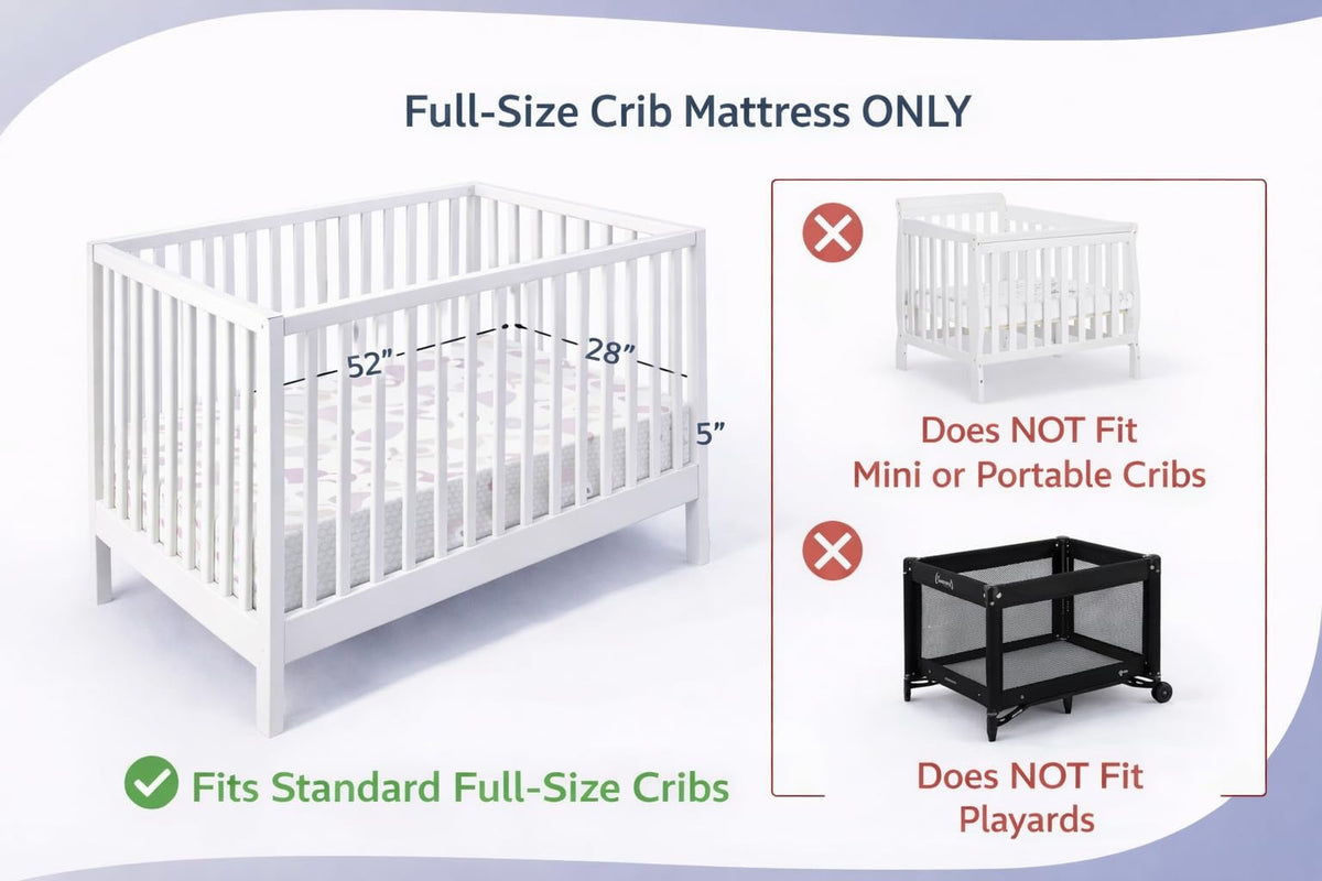 2-in-1 Breathable Spring Coil Crib & Toddler Mattress F74930