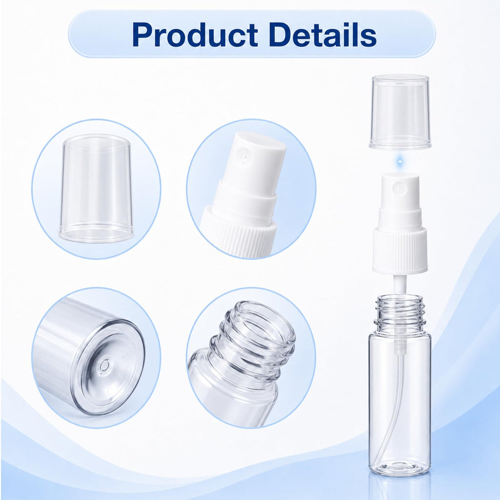 8 Pcs 0.5 Oz Fine Mist Travel Spray Bottles K670