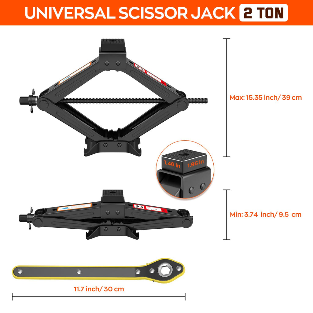 2 Ton Scissor Jack Kit with Lug Wrench Z917649