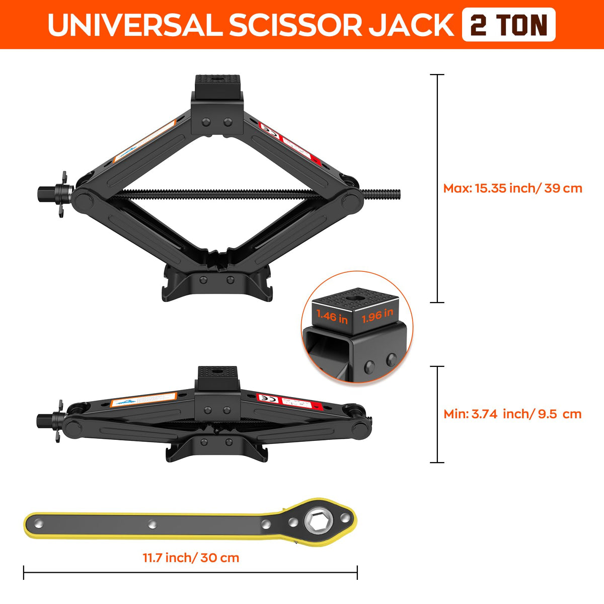 2 Ton Scissor Jack Kit with Lug Wrench Z917649
