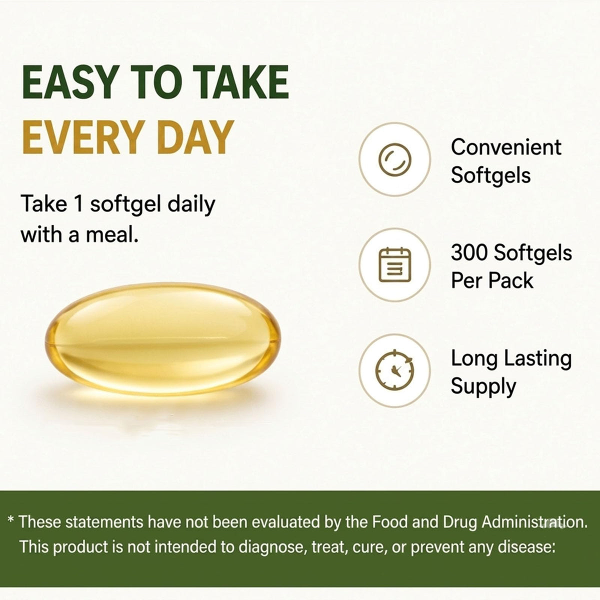 Odorless Aged Garlic Extract Supplement, 300 Softgels N73674