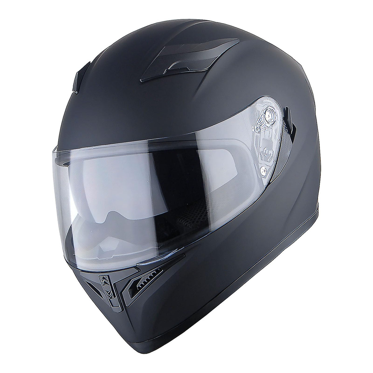 Full Face Motorcycle Helmet with LED Tail Light Matt Black K24635