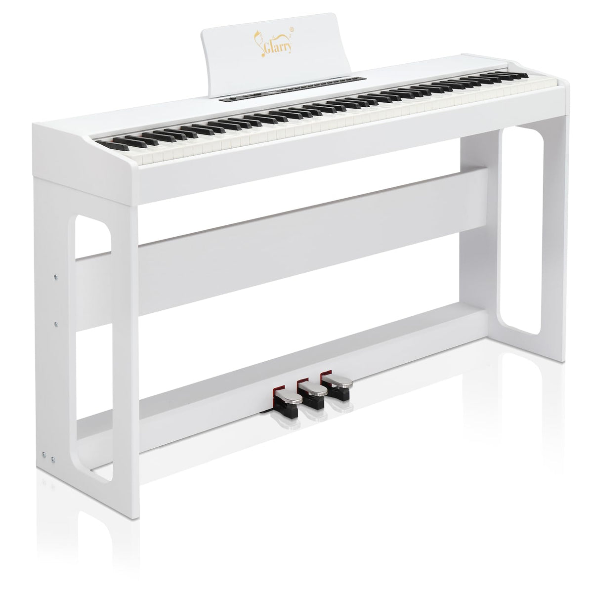 88-Key Digital Piano Full Weighted Hammer Action Triple Pedals White M236