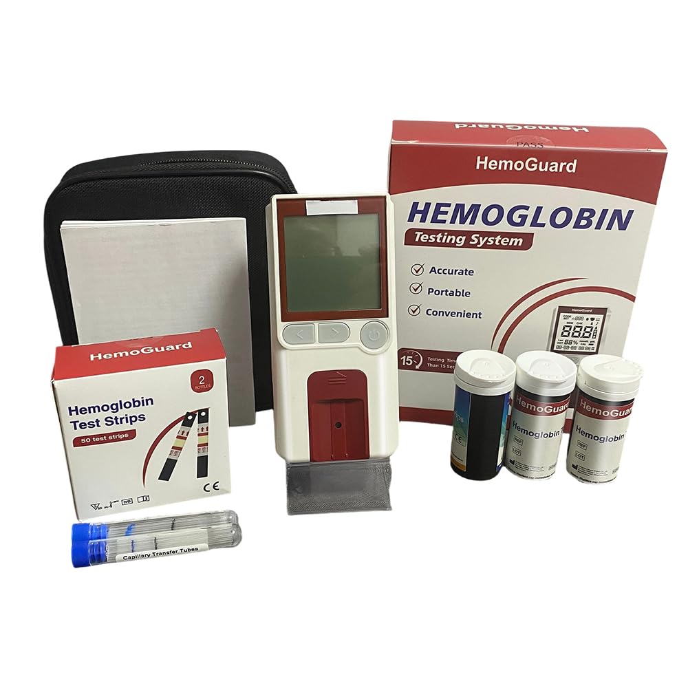 Hemoglobin Test Meter Kit with 25 Strips and 25 Capillary Tubes K1809