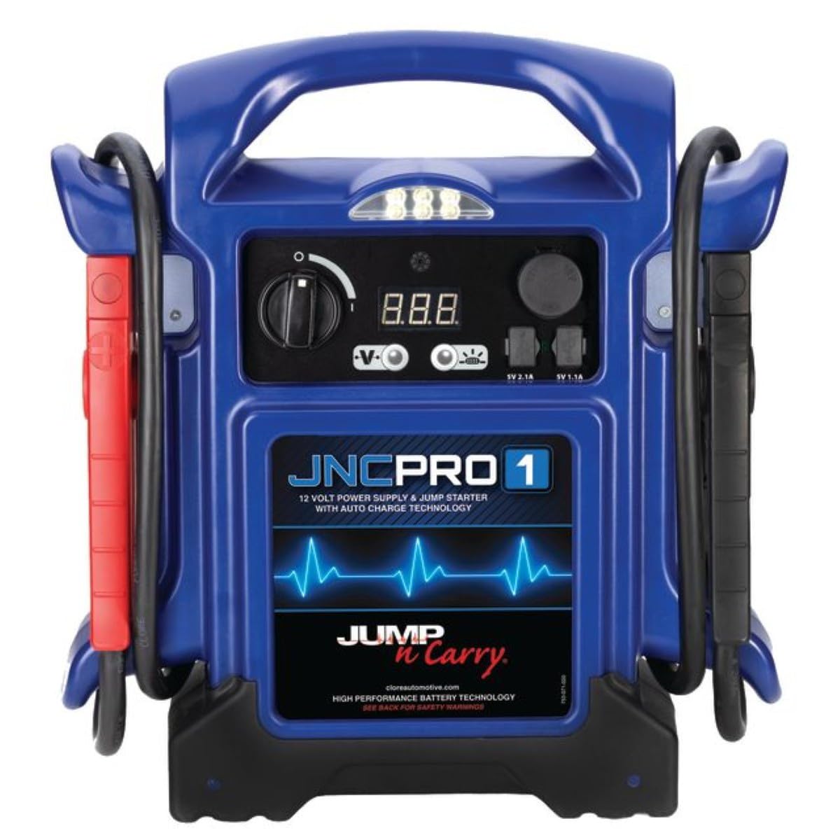 12 Volt 1700 Peak Amp Jump Starter with USB and LED Work Light Y129