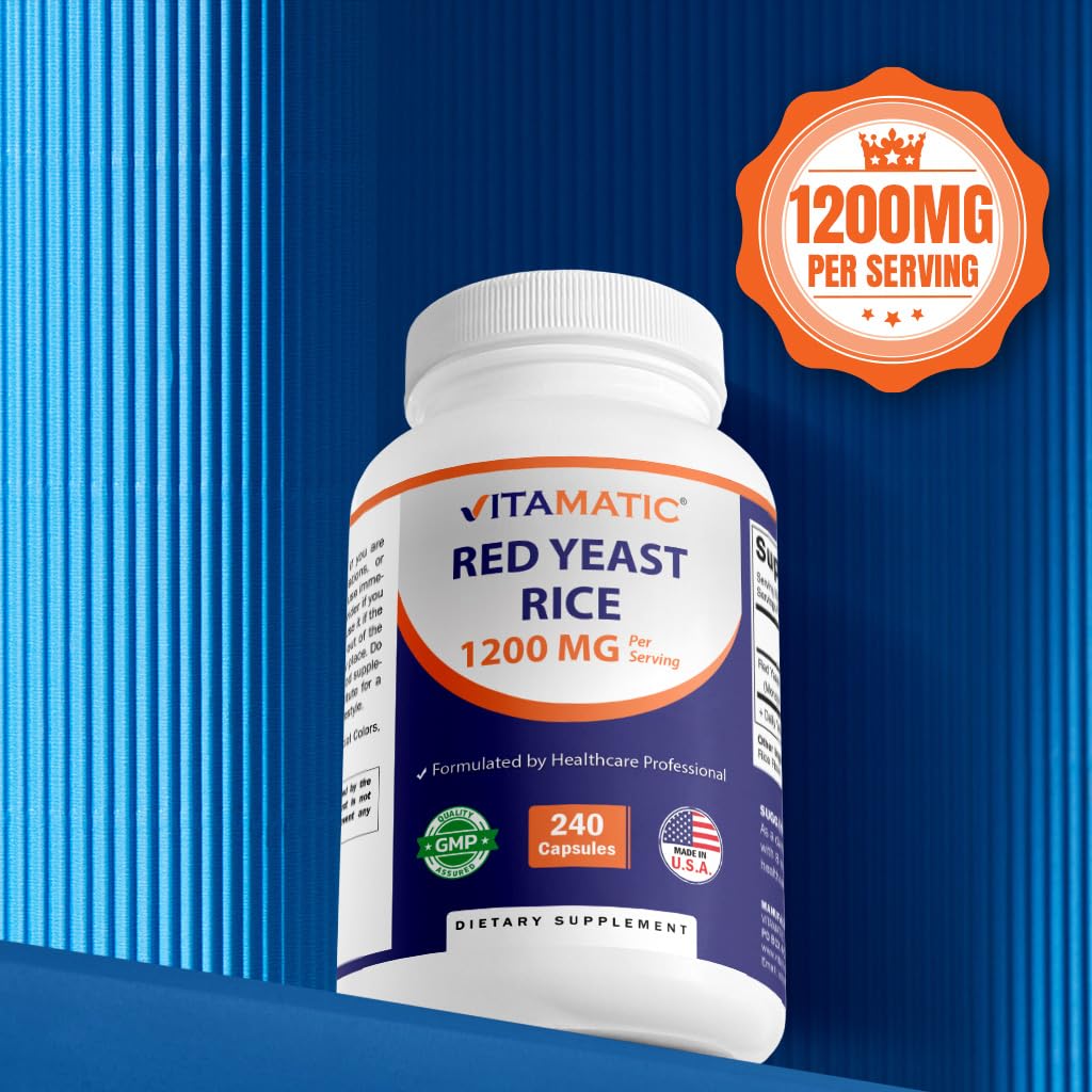 Red Yeast Rice 1200 mg 240 Veg Capsules S78347