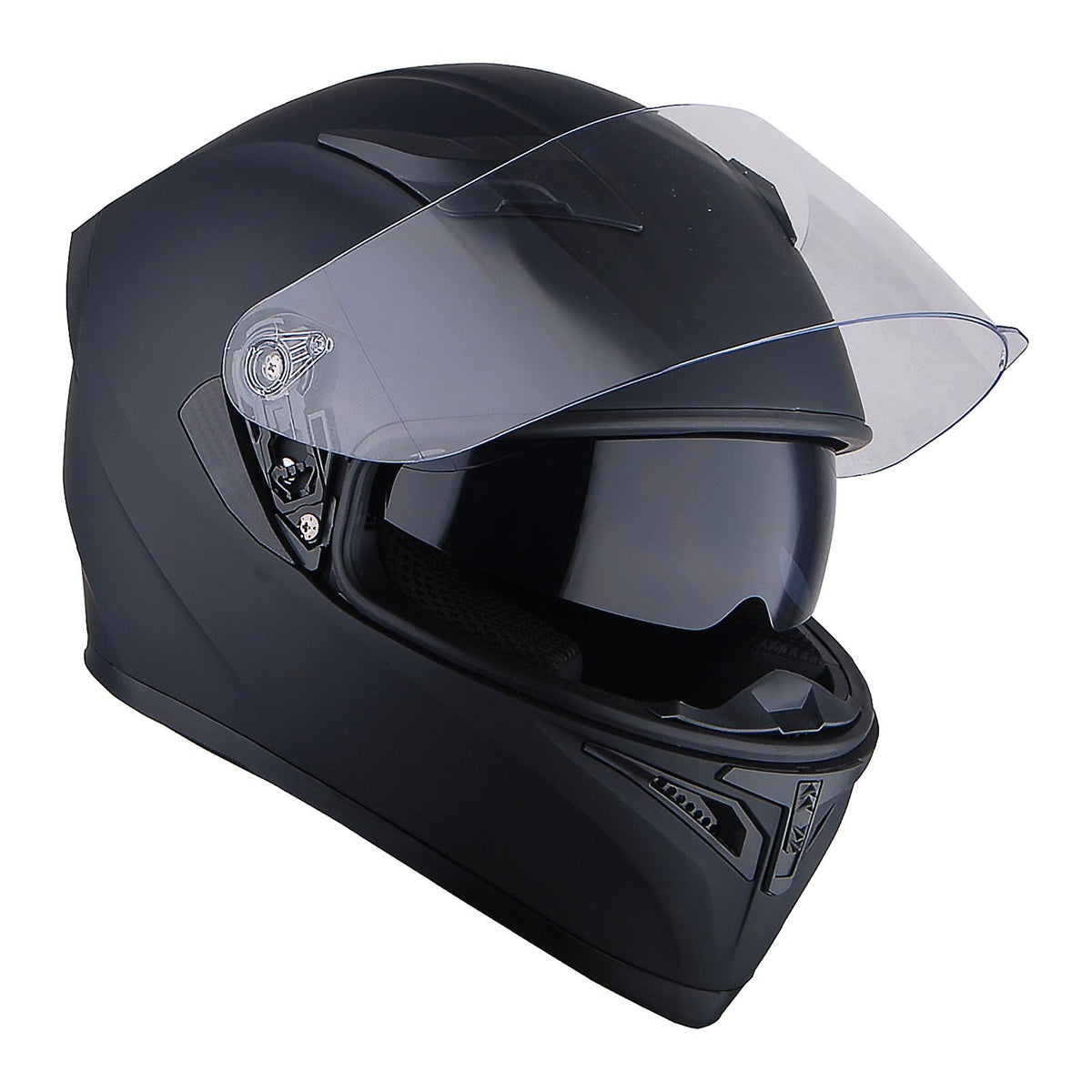 Full Face Motorcycle Helmet with LED Tail Light Matt Black K24635