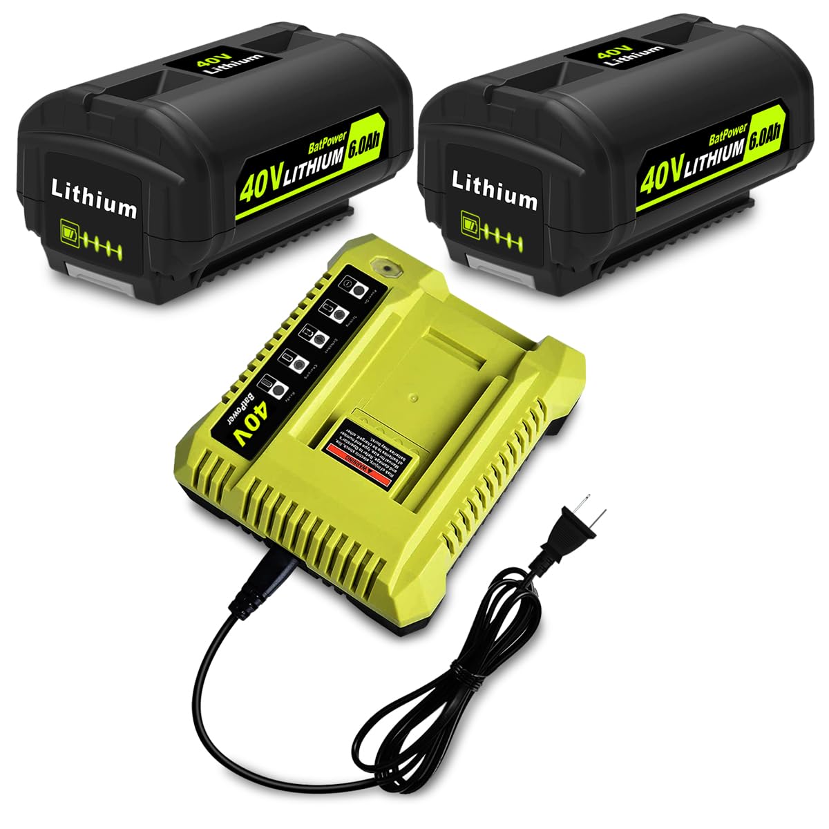 2-Pack 40V Lithium-Ion Battery and Charger Starter Kit G27874