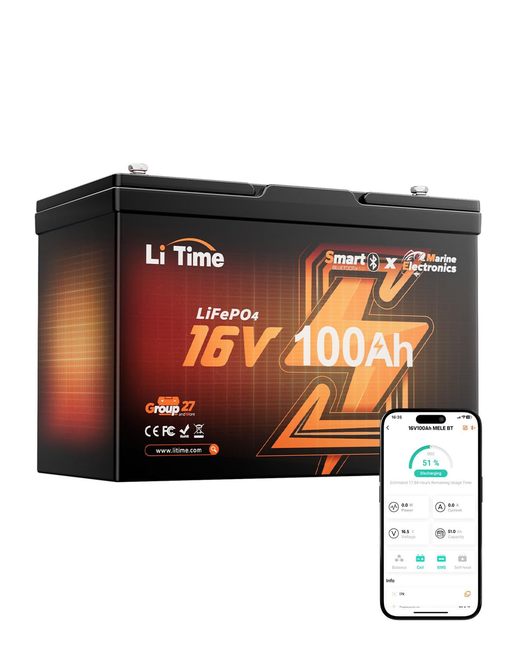 16V 100Ah Lithium Battery L70734