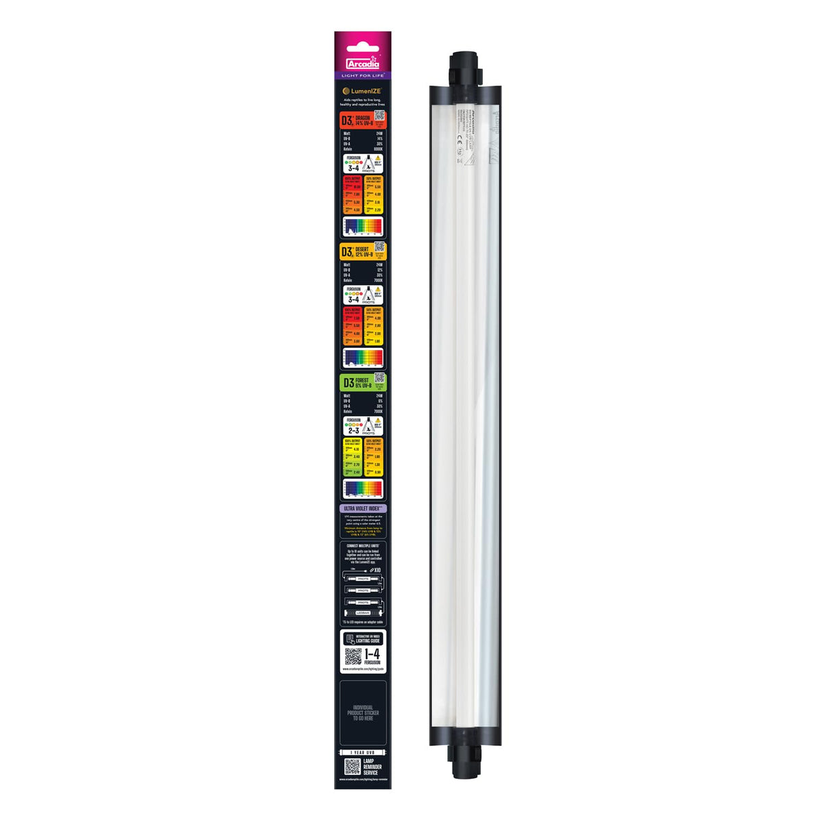 24" 24 Watts 12% UVB Reptile Light Fixture Kit Q553