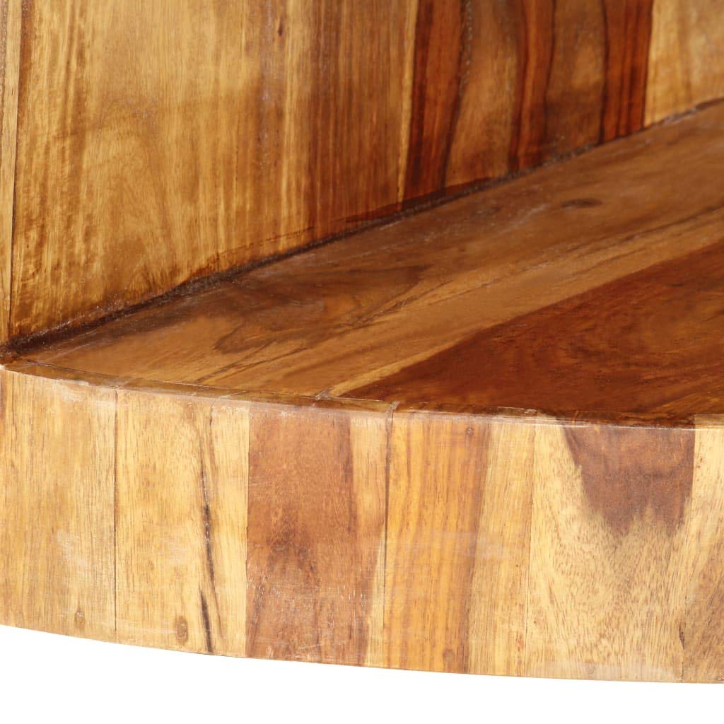 25.6"x11.8" Solid Sheesham Wood Round Coffee Table N340797