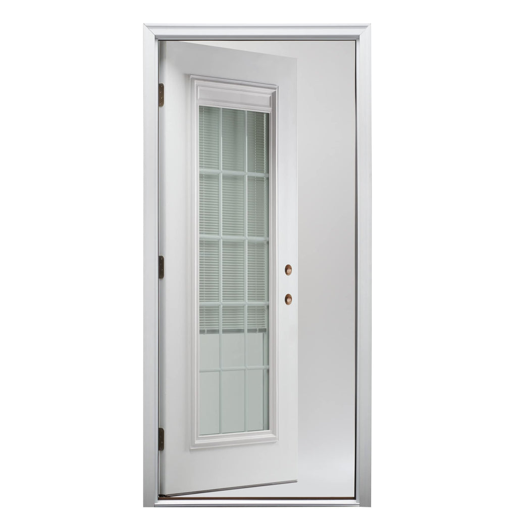 Fiberglass Smooth Primed Left Hand In-Swing Prehung Front Door Full Lite 36" x 80" A6827