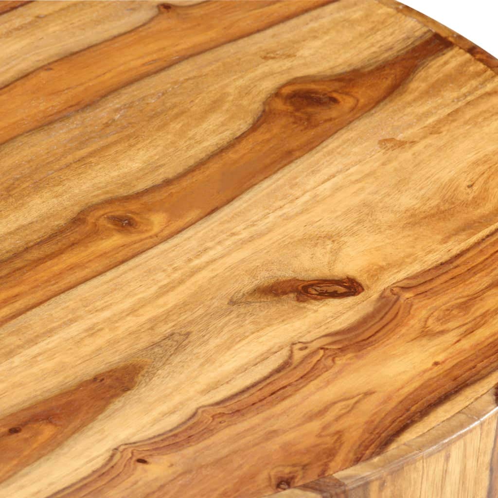 25.6"x11.8" Solid Sheesham Wood Round Coffee Table N340797