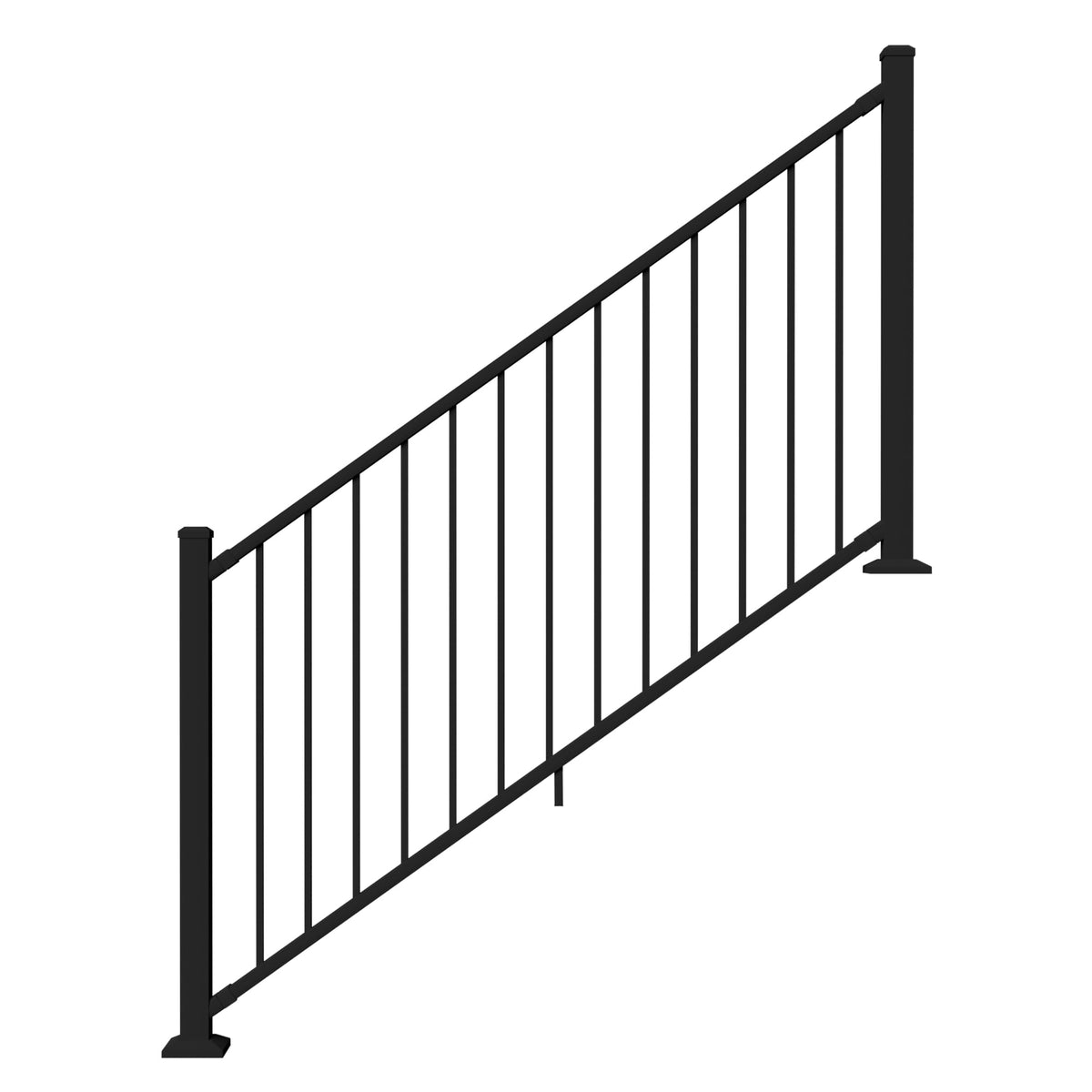 6 ft. x 42 in. Textured Black Aluminum Stair Rail Kit T84211