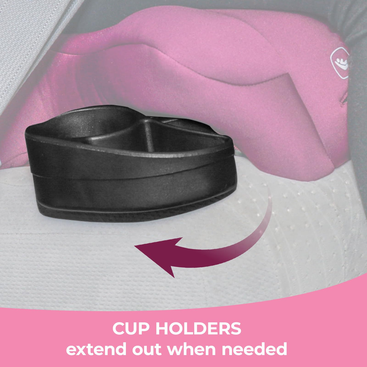 2-in-1 Belt Positioning Booster Seat, Pink N2995