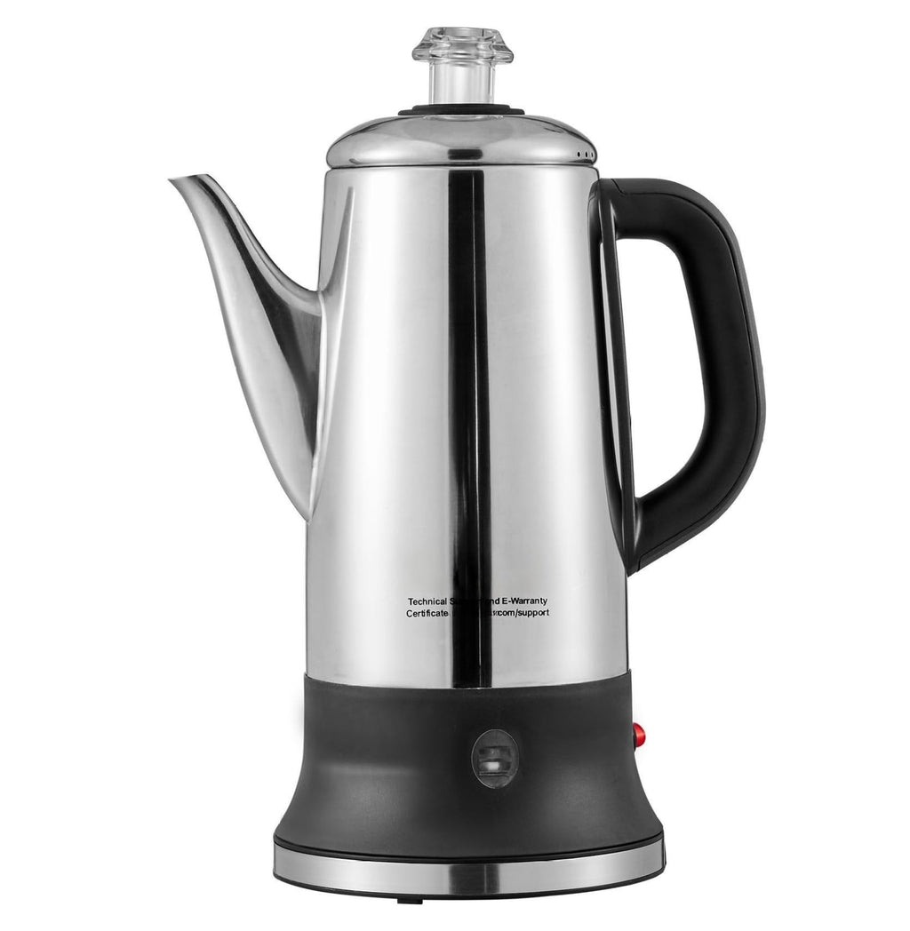 12-Cup Stainless Steel Electric Percolator Coffee Pot K796