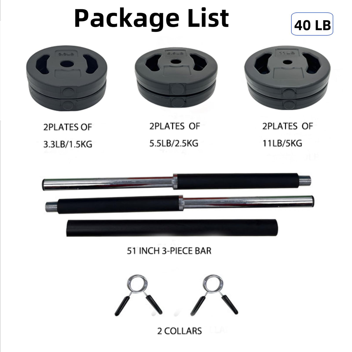 Adjustable Barbell Weight Set C603740