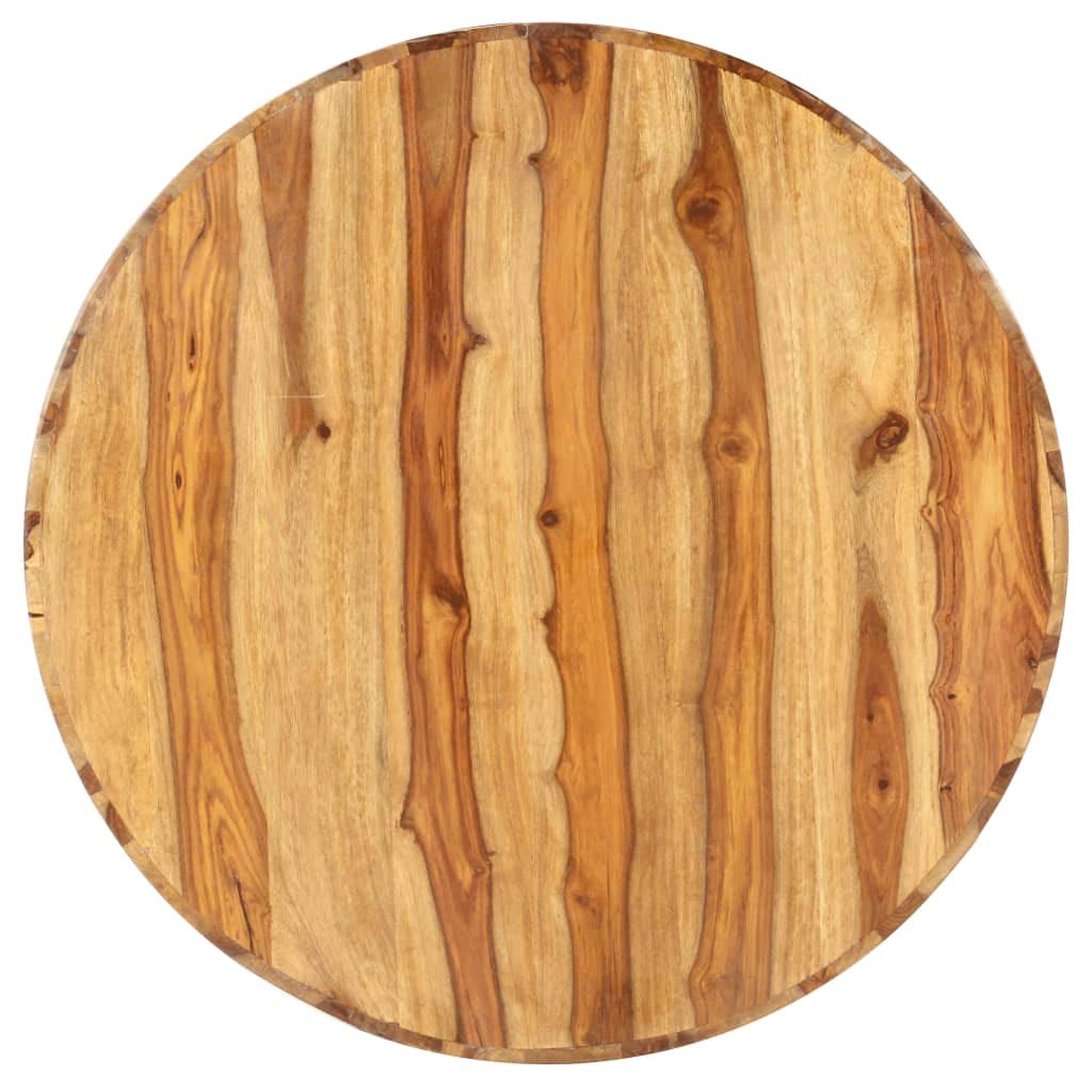 25.6"x11.8" Solid Sheesham Wood Round Coffee Table N340797