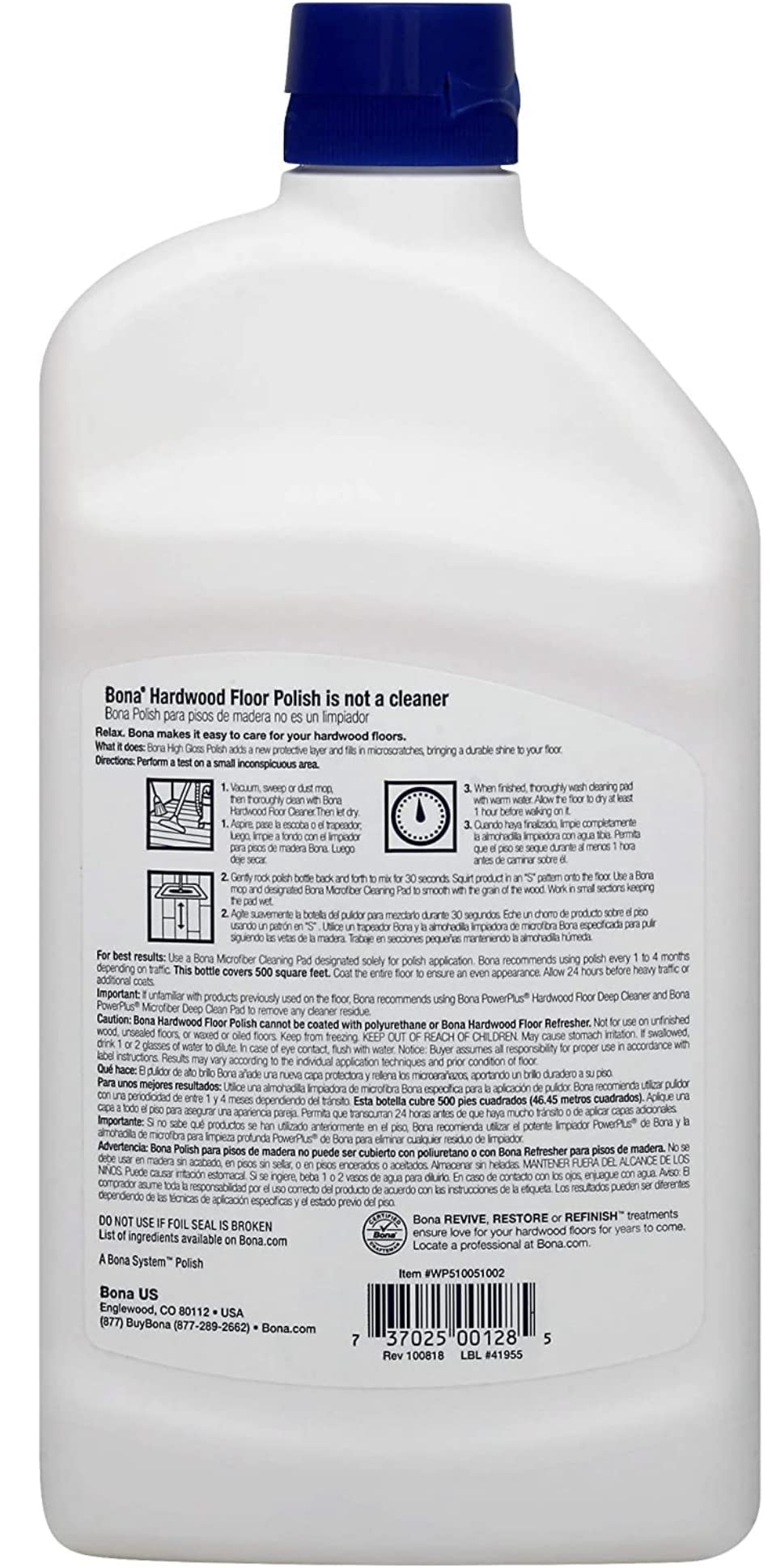 High Gloss Hardwood Floor Polish 36 oz W339062