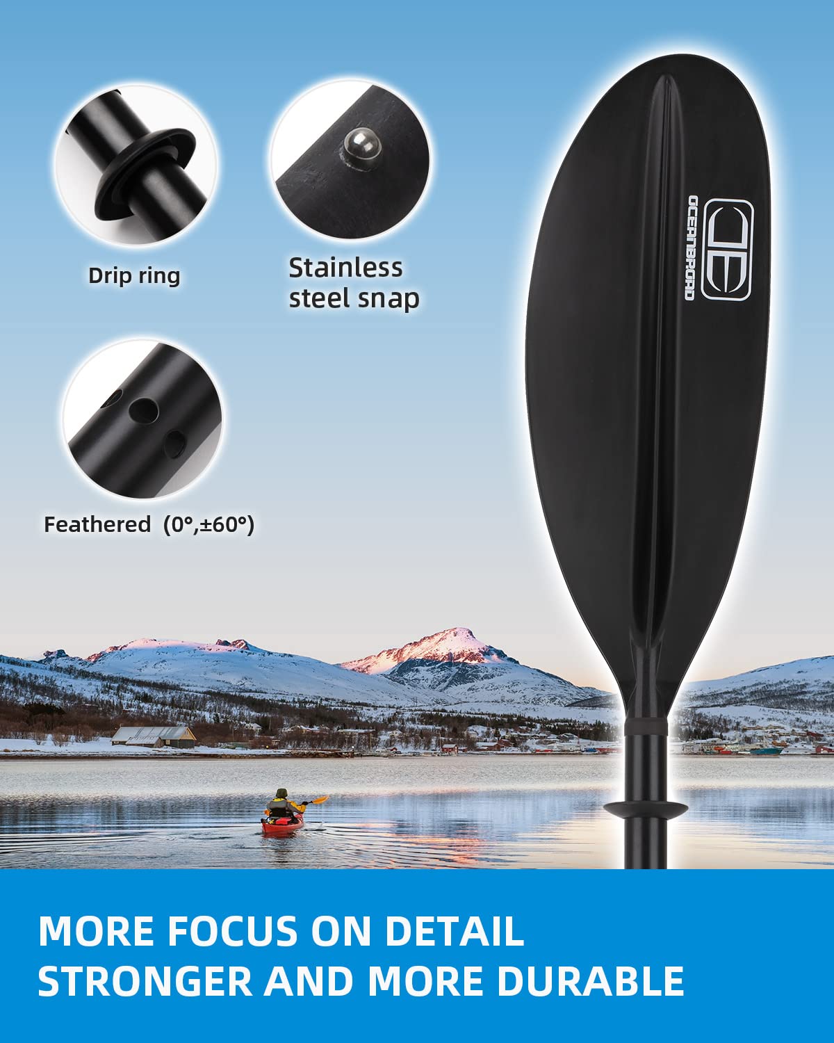 Kayak Paddle with Paddle Leash R176