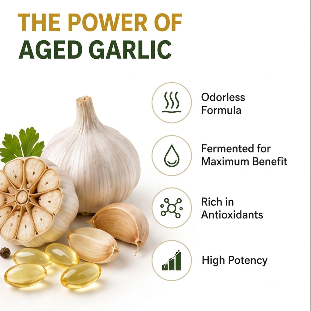 Odorless Aged Garlic Extract Supplement, 300 Softgels N73674