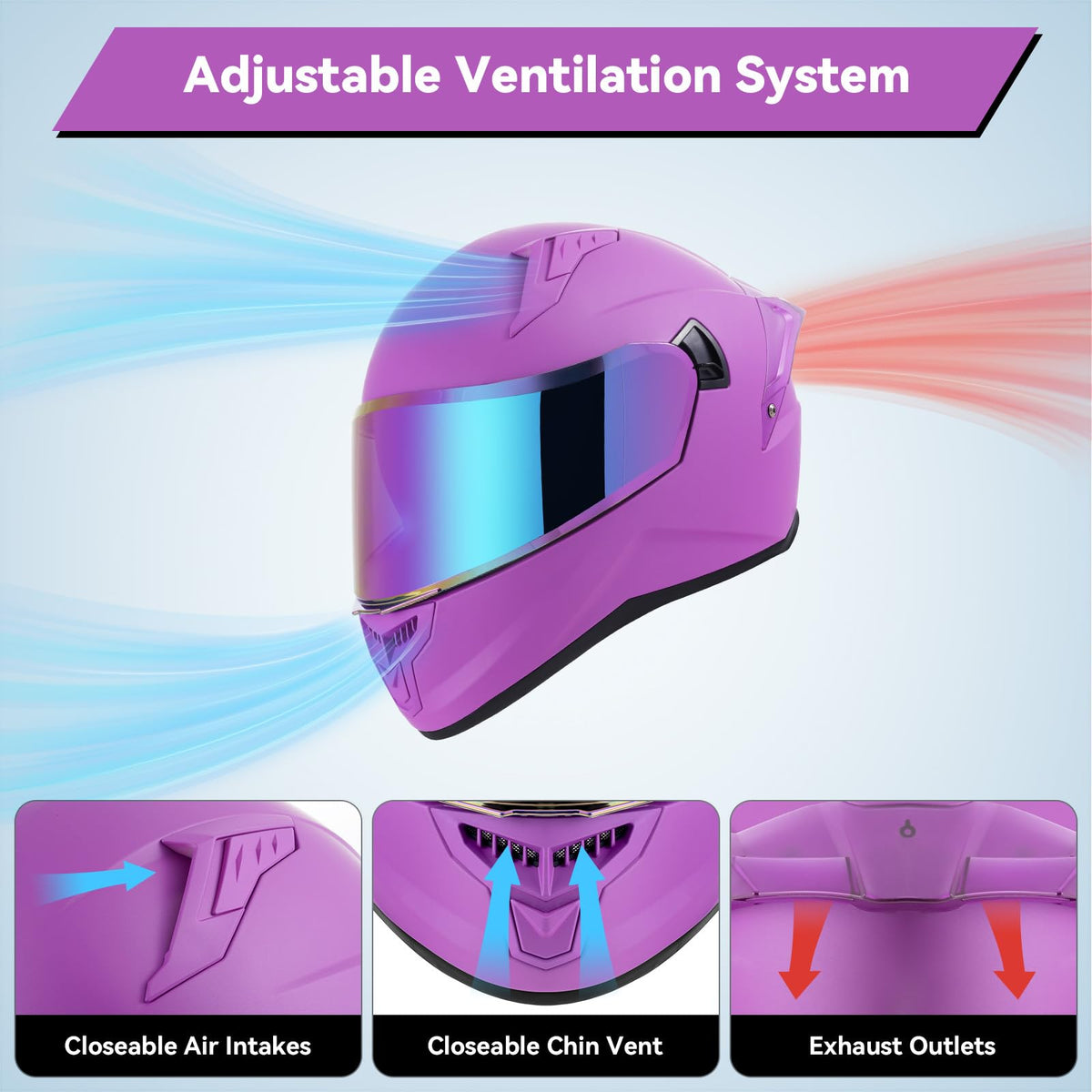 DOT Approved Full Face Motorcycle Helmets F167811