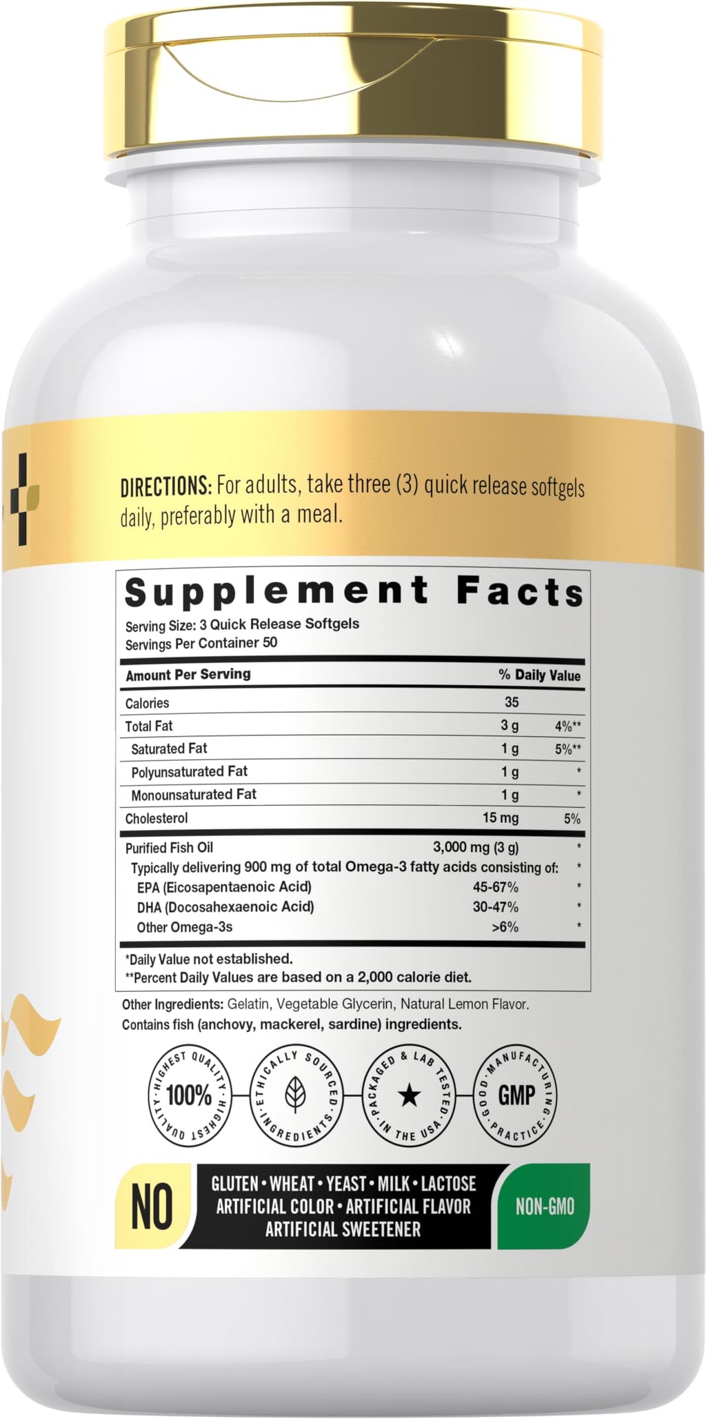 Fish Oil 3000mg 150 Softgels Omega-3 EPA DHA G28269