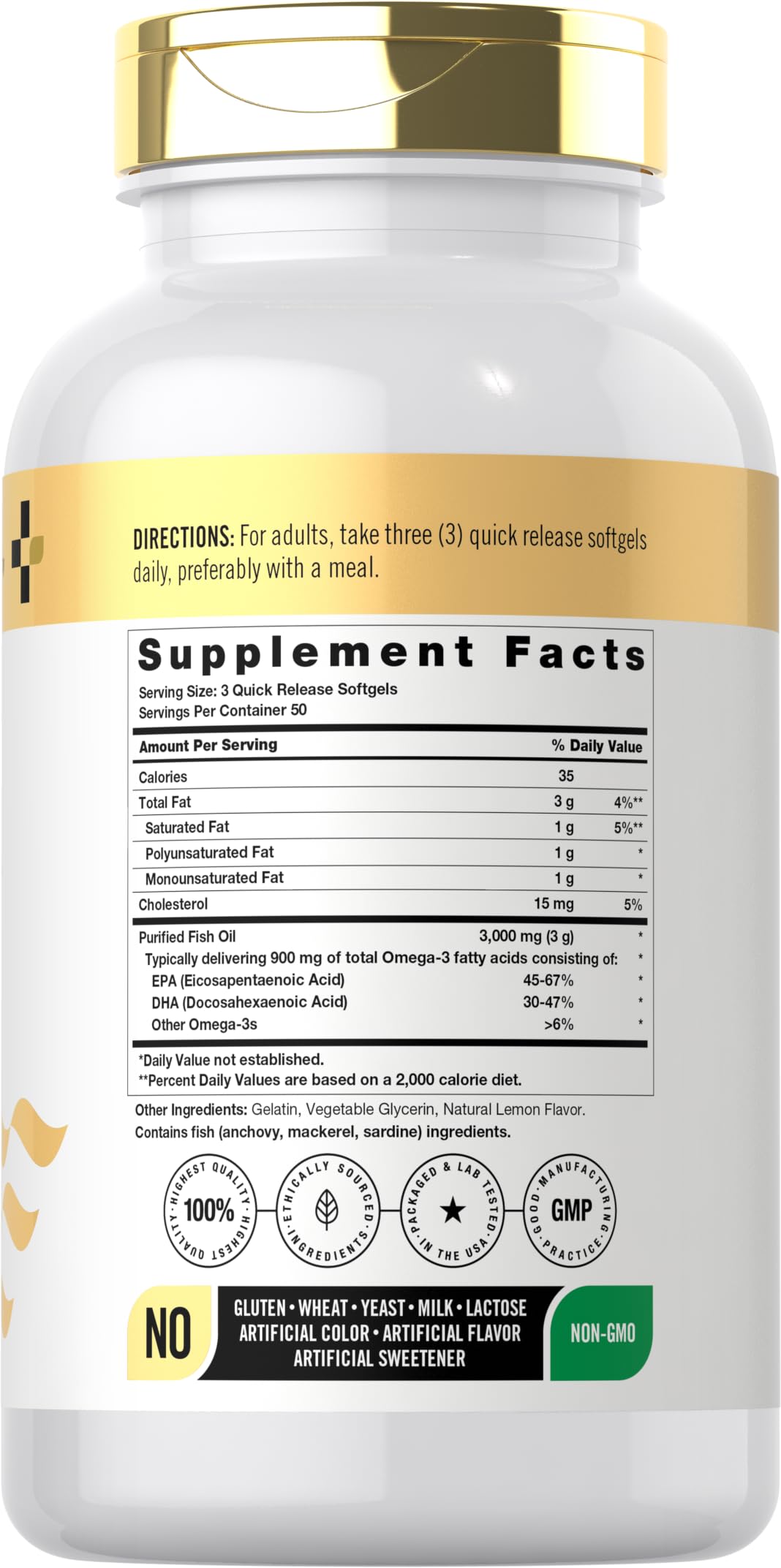 Fish Oil 3000mg 150 Softgels Omega-3 EPA DHA G28269