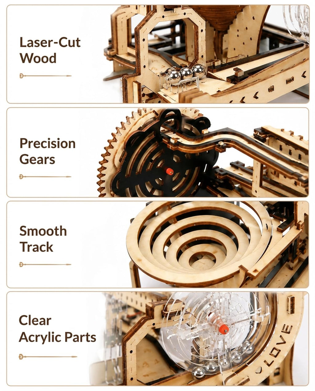 3D Wooden Puzzle Marble Run Model Kit W25837