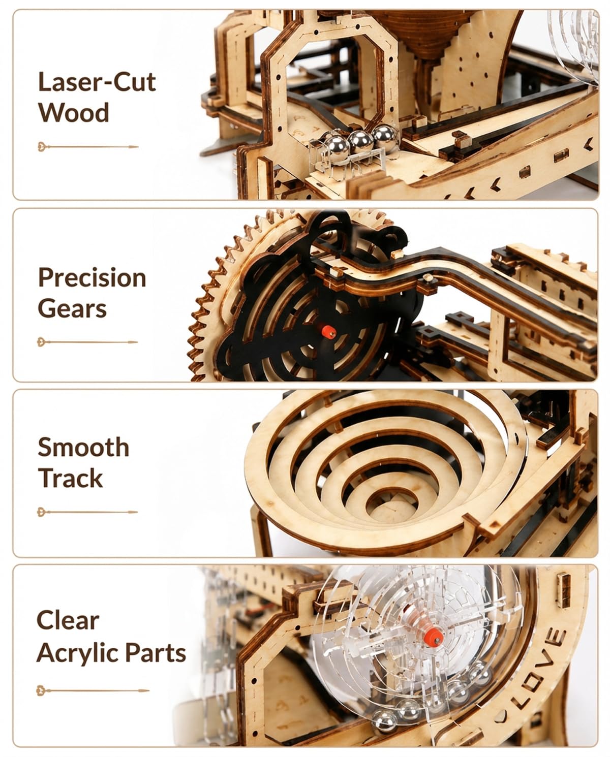 3D Wooden Puzzle Marble Run Model Kit W25837