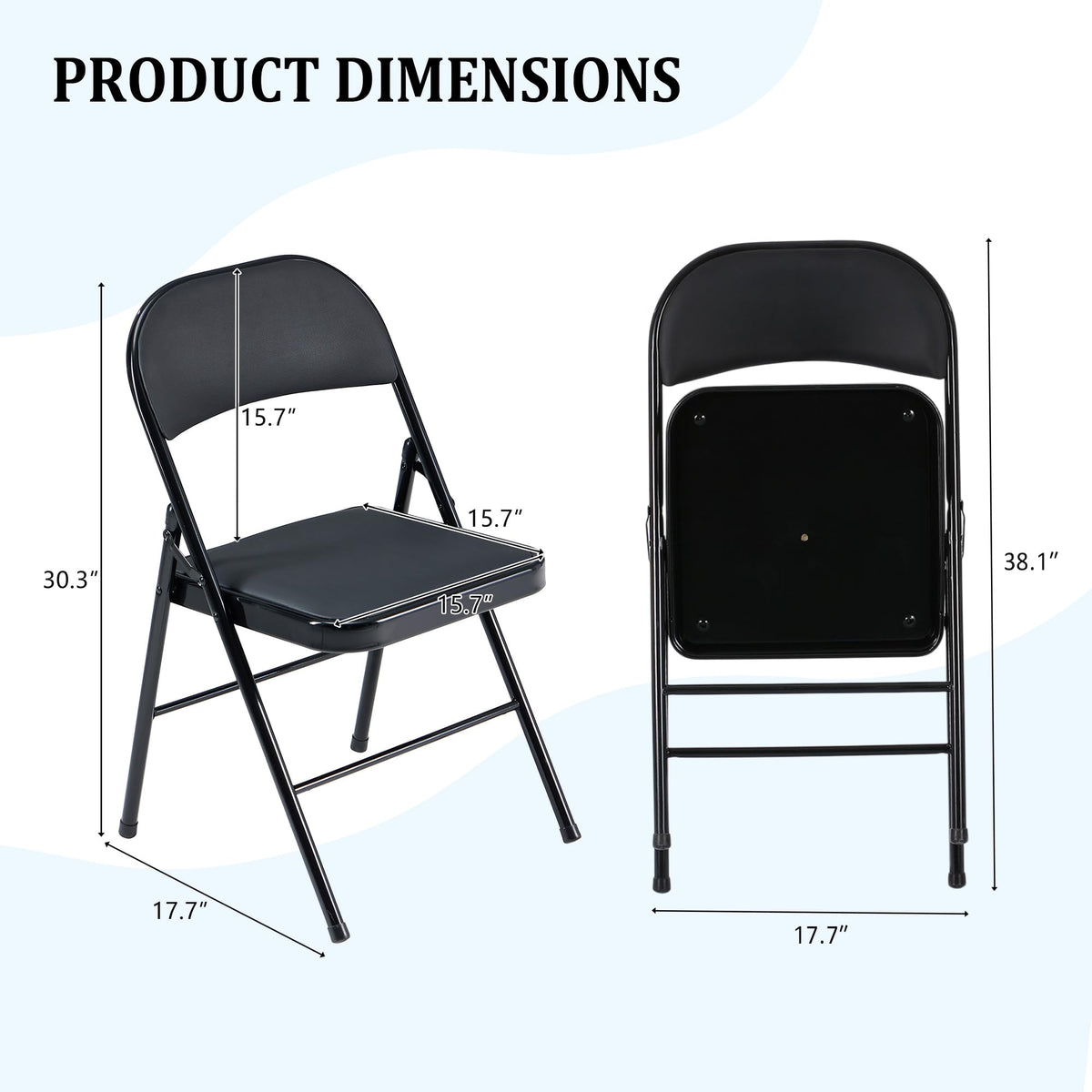 10 Pack Folding Chairs with Cushion R59839