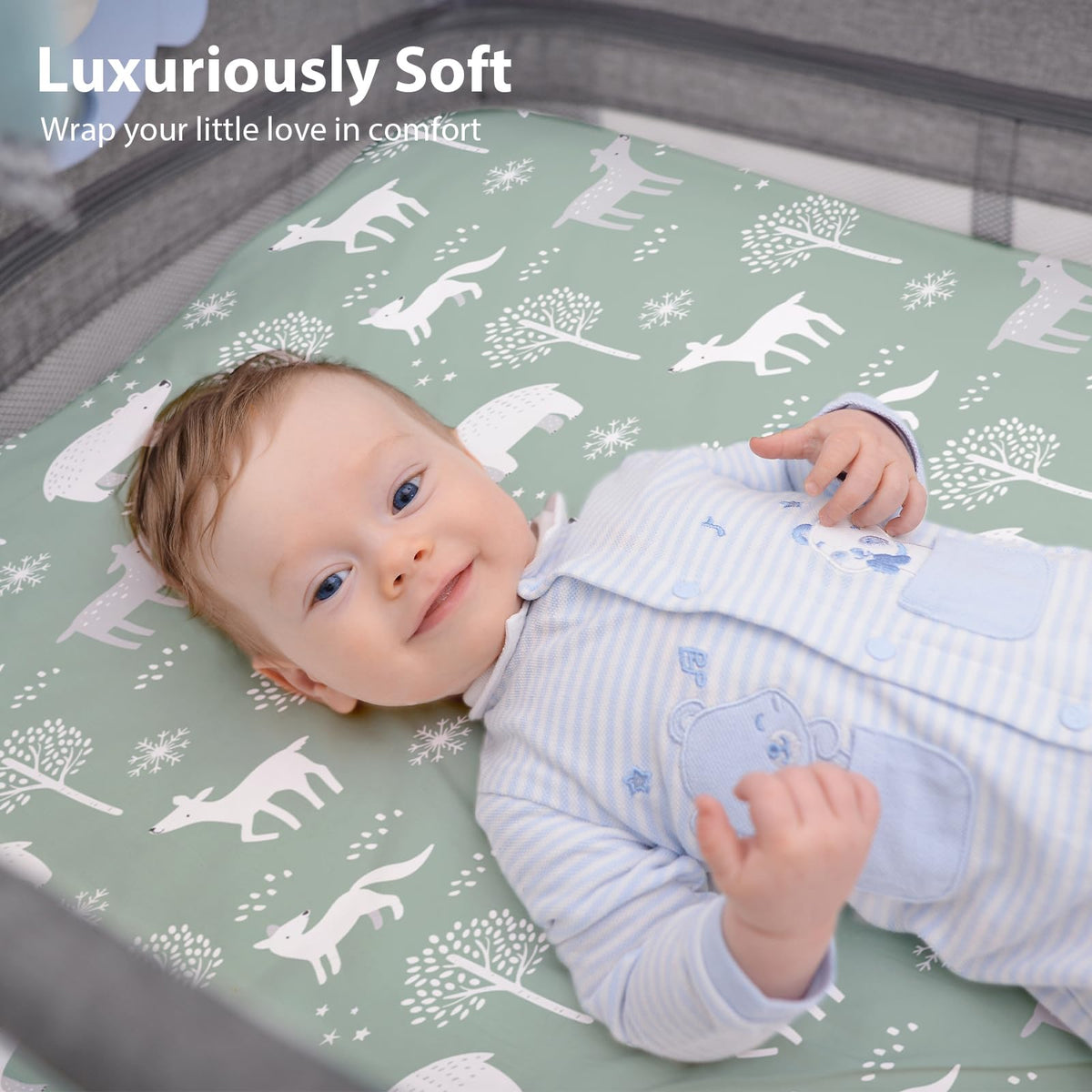 Fitted Bassinet Sheets 33”x20” 3-Pack I3885