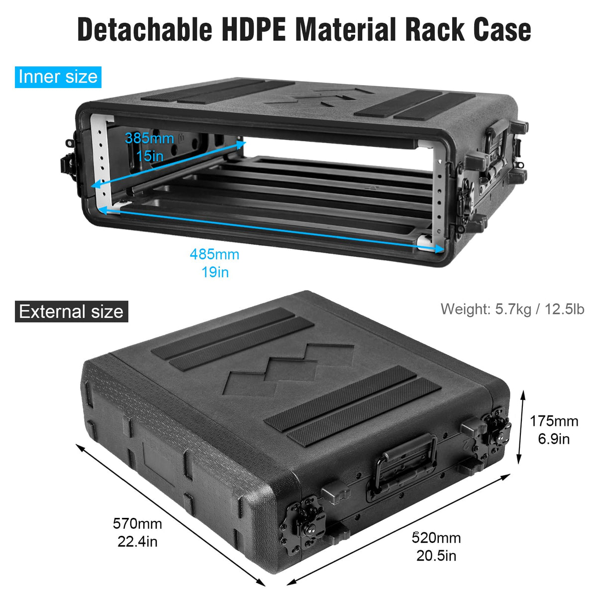 2U Rack Case 16" Depth R755