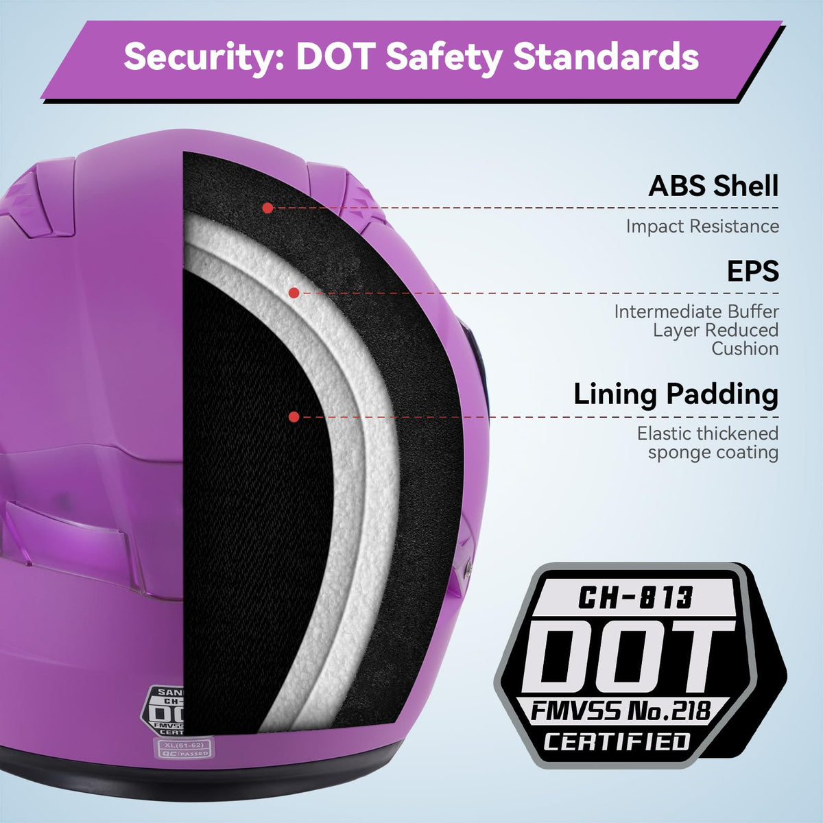 DOT Approved Full Face Motorcycle Helmets F167811